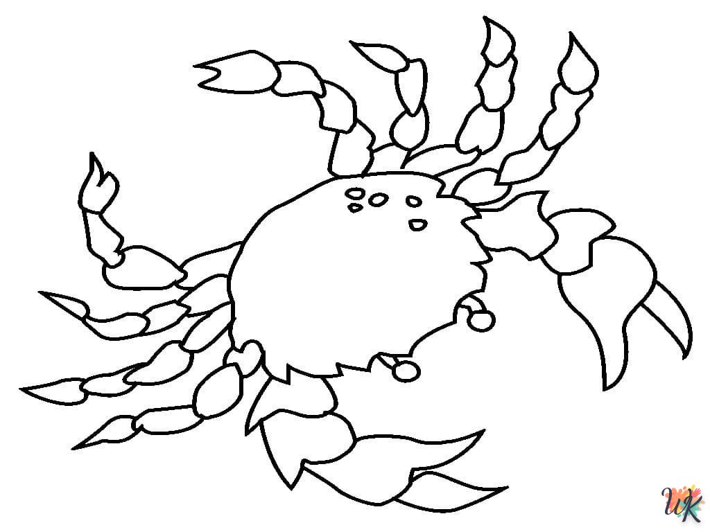 coloriage Crabe  enfant 3 ans a imprimer