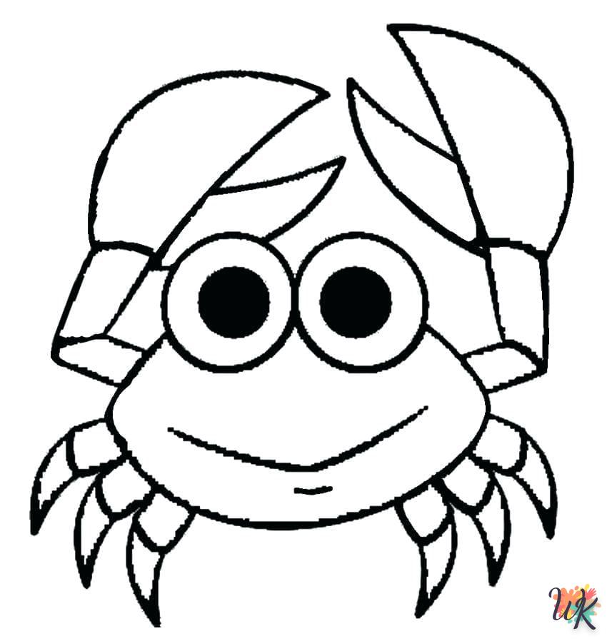 coloriage Crabe  à imprimer pdf gratuit