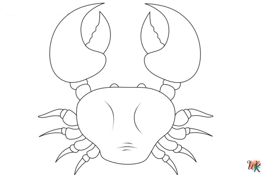 coloriage Crabe  enfant 3 ans a imprimer