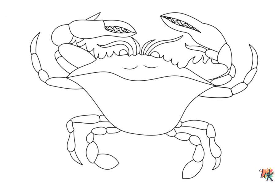 coloriage Crabe  en ligne pour enfant