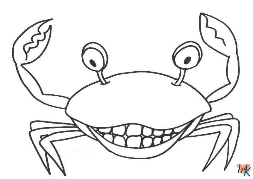 coloriage Crabe  licorne en ligne gratuit à imprimer