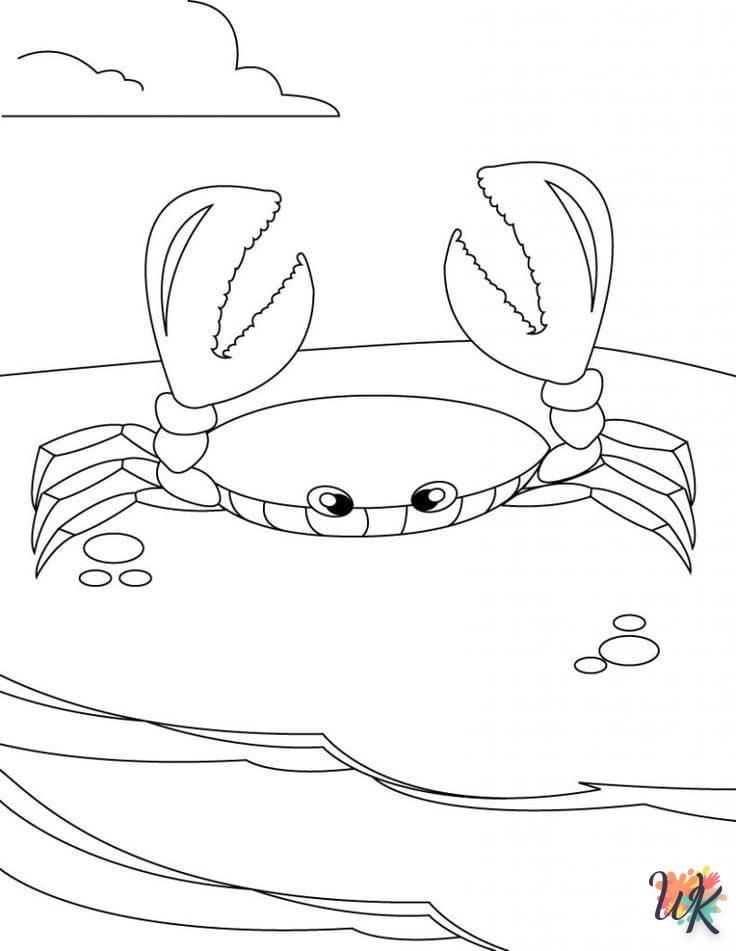 coloriage Crabe  a imprimer pour enfant de 4 ans