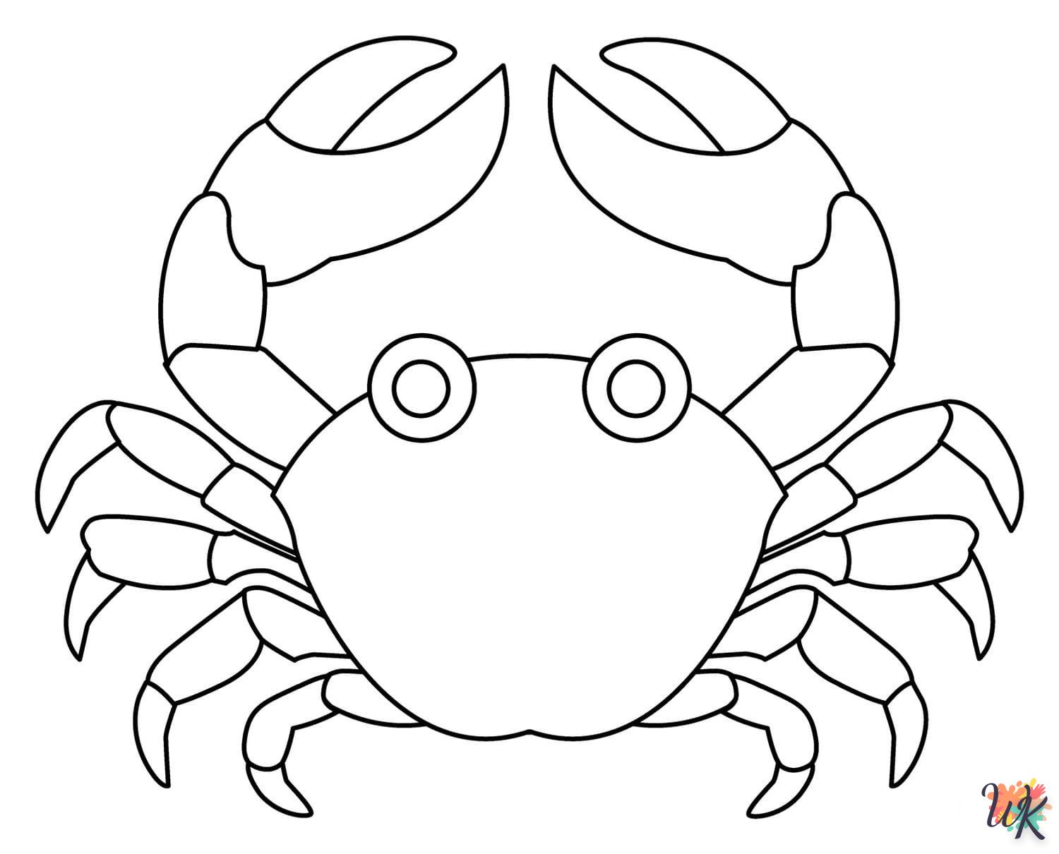 coloriage Crabe  dinosaures en ligne gratuit à imprimer