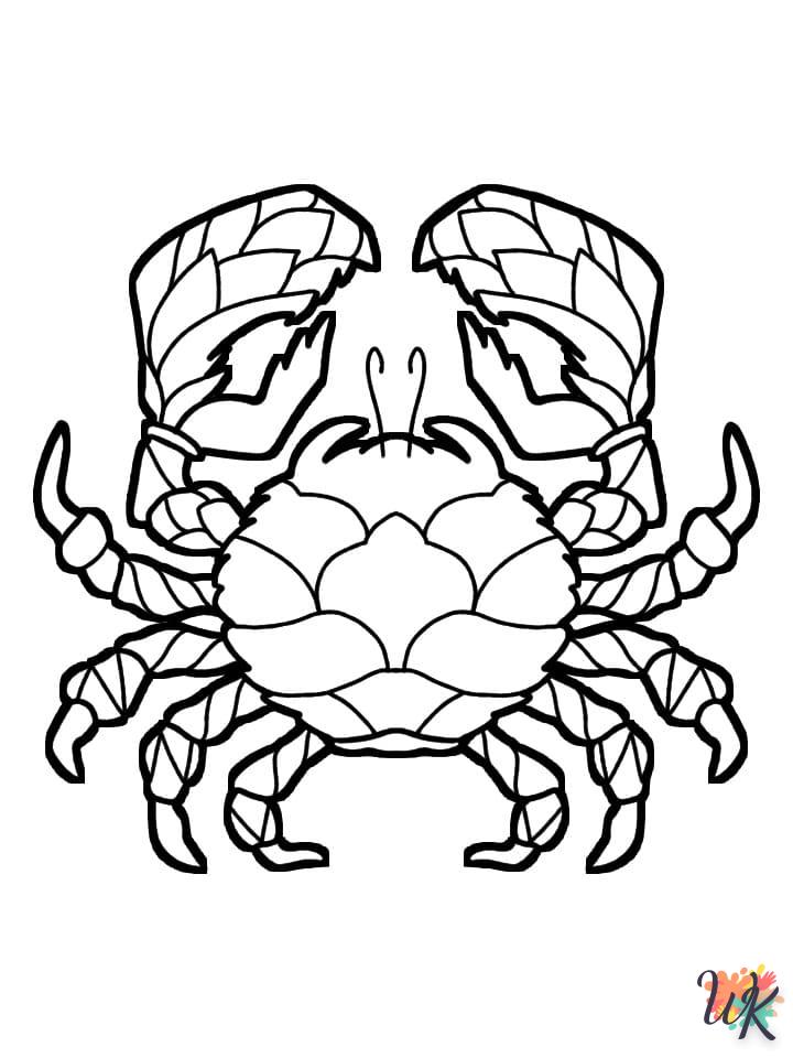 coloriage Crabe  en ligne pour bebe de 2 ans