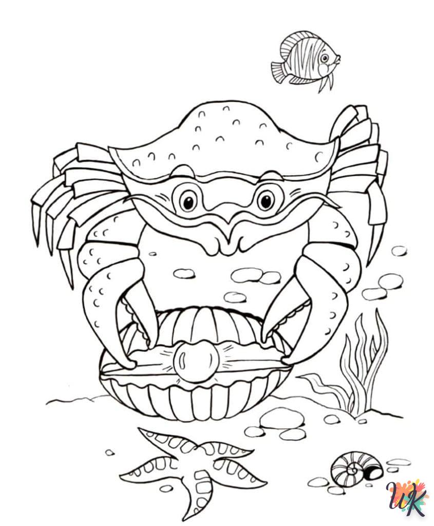 coloriage Crabe  à imprimer pour enfant de 12 ans