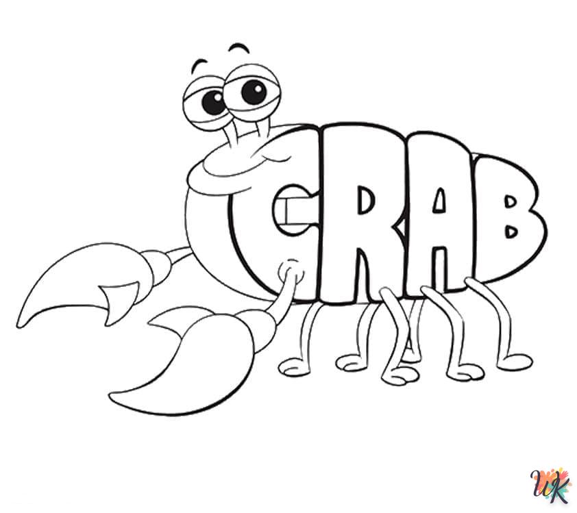 coloriage Crabe  a imprimer enfant 5 ans