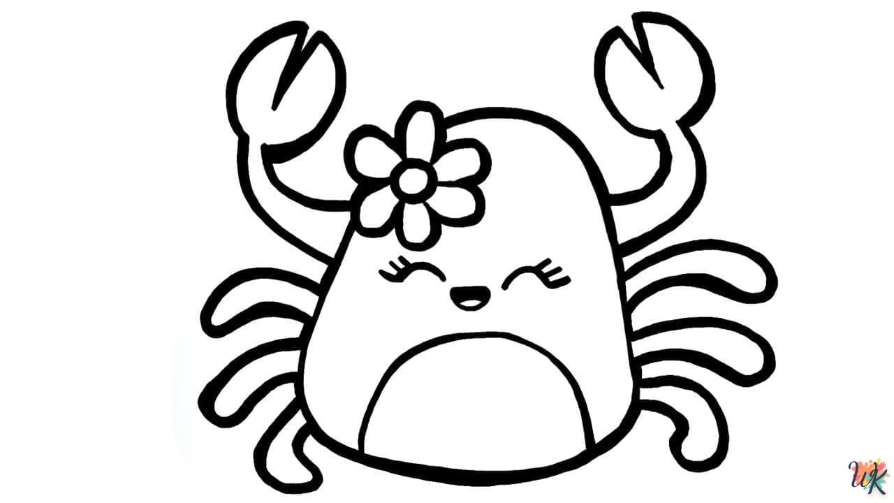 coloriage Crabe  pour enfant de 8 ans