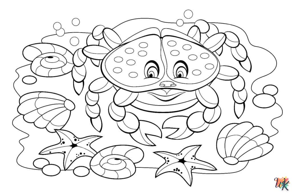 coloriage Crabe  pour enfant de 2 ans