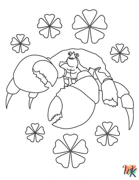coloriage Crabe  à imprimer pour enfant de 3 ans