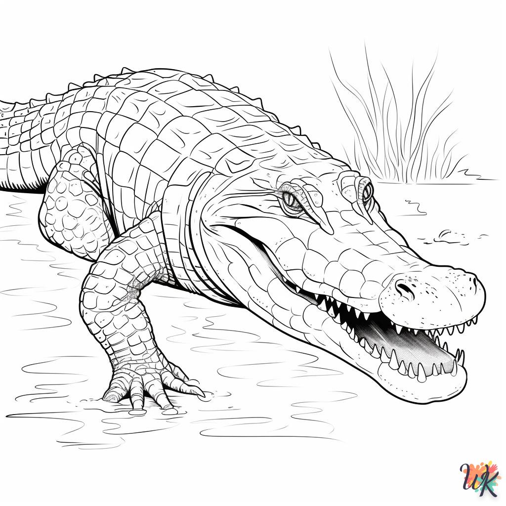 coloriage Crocodile  pour enfant de 7 ans