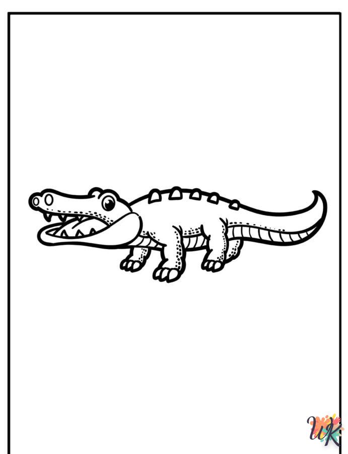 coloriage Crocodile  pour enfant de 8 ans