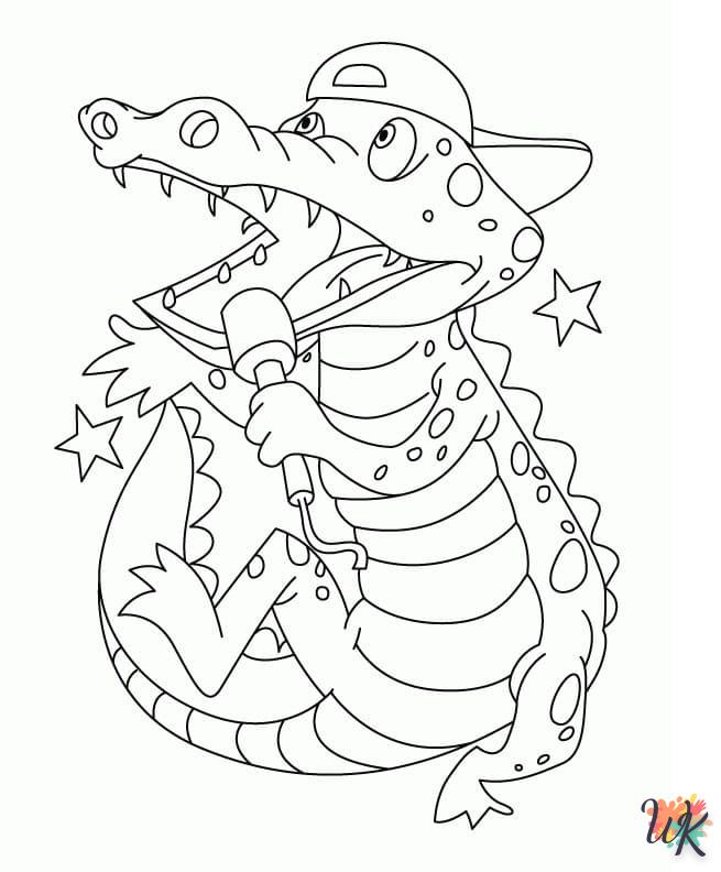 alphabet coloriage Crocodile  en ligne