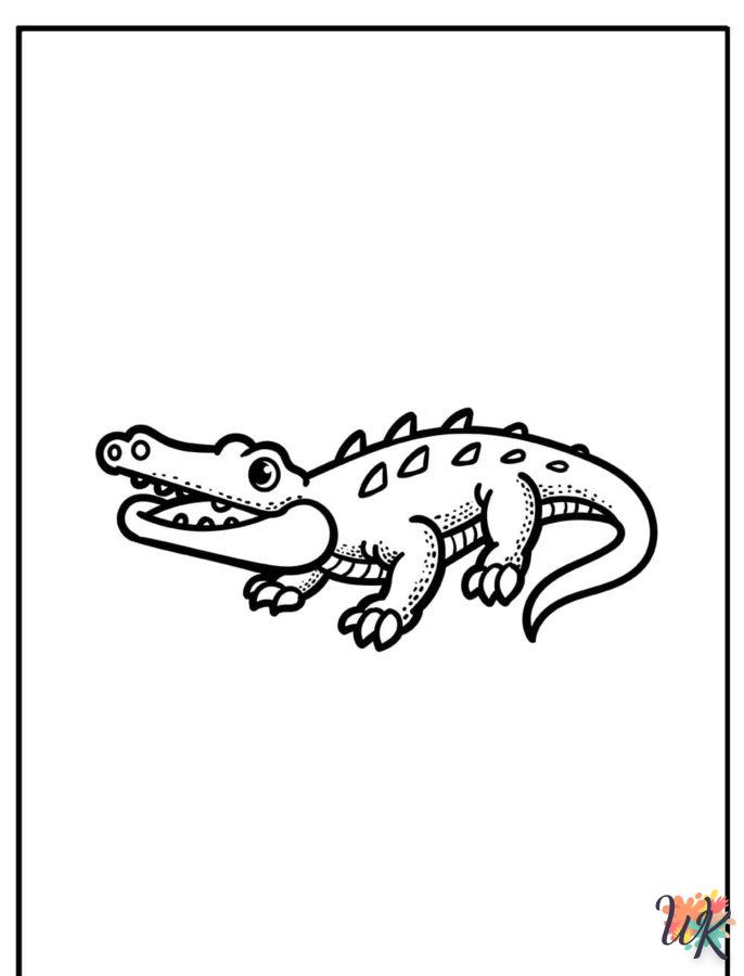 coloriage Crocodile  à imprimer gratuitement pdf