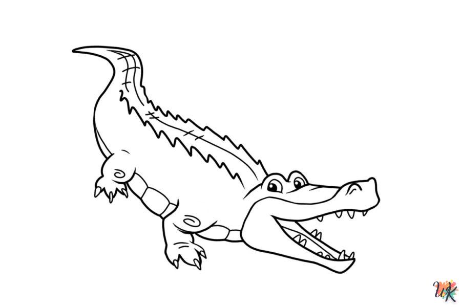 coloriage Crocodile  de pour enfants
