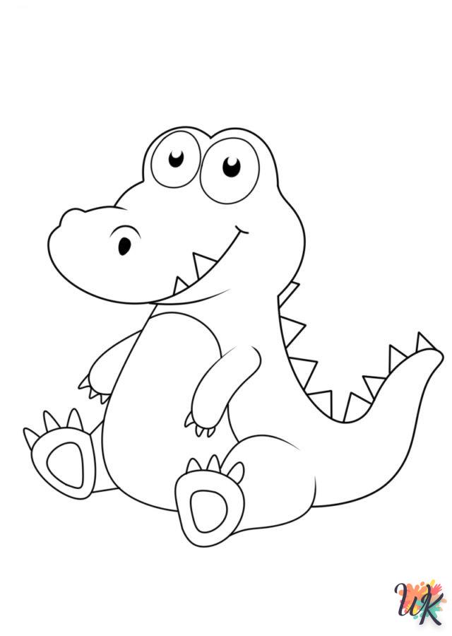 coloriage Crocodile  a colorier en ligne gratuitement