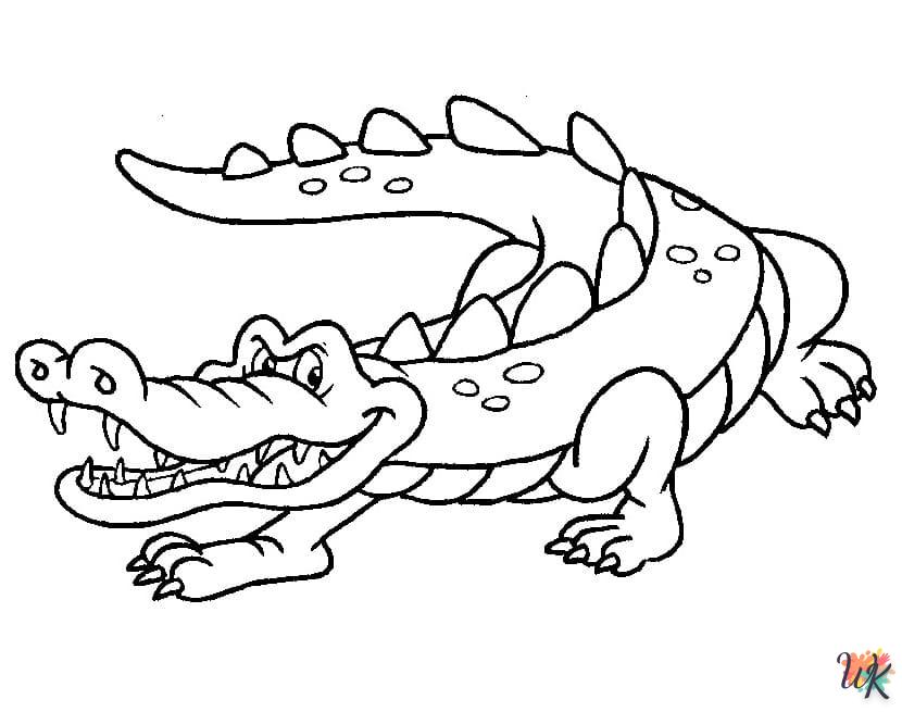 coloriage Crocodile  gratuit a imprimer