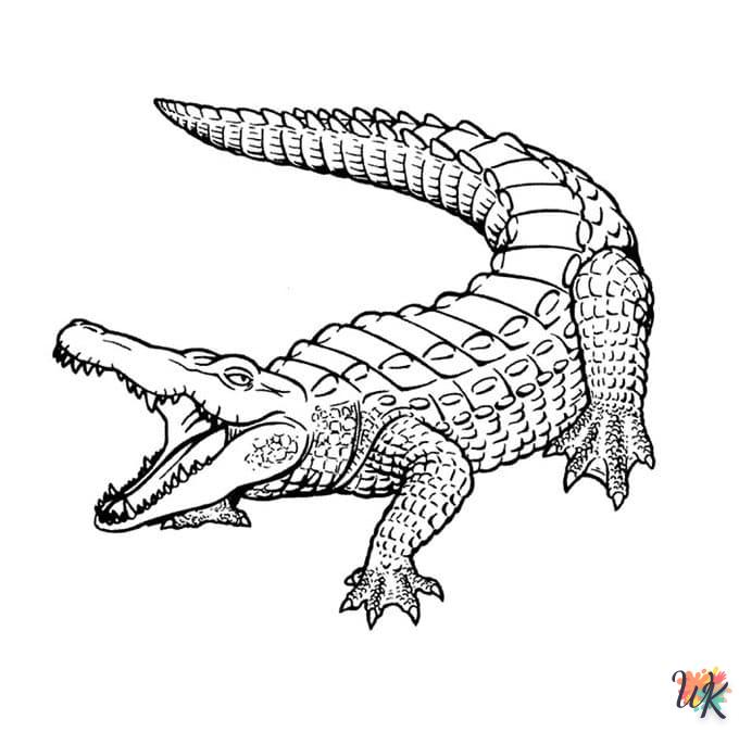 coloriage Crocodile  a imprimer enfant 5 ans