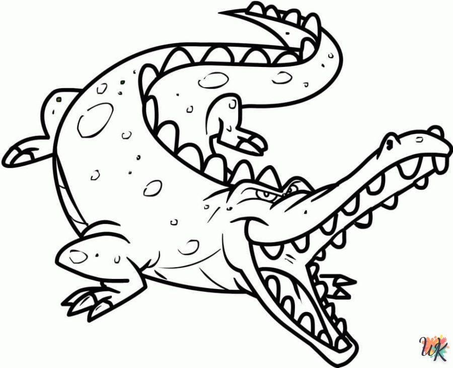 image pour coloriage Crocodile  enfant