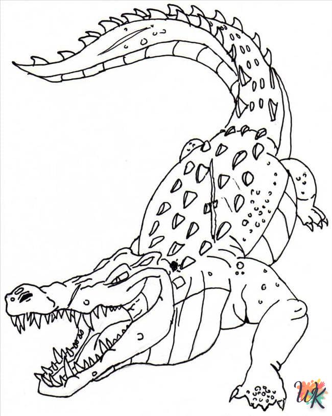 coloriage Crocodile  et dessins