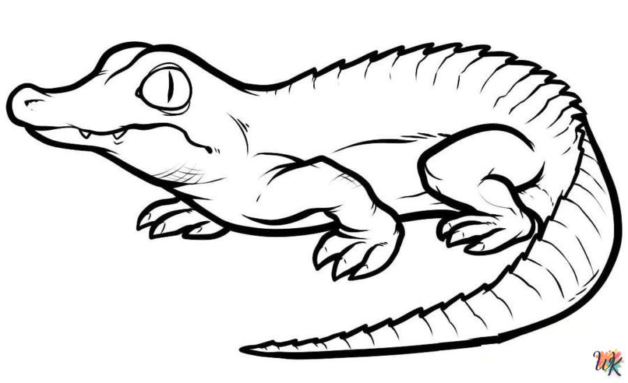 coloriage Crocodile  pour enfant de à imprimer