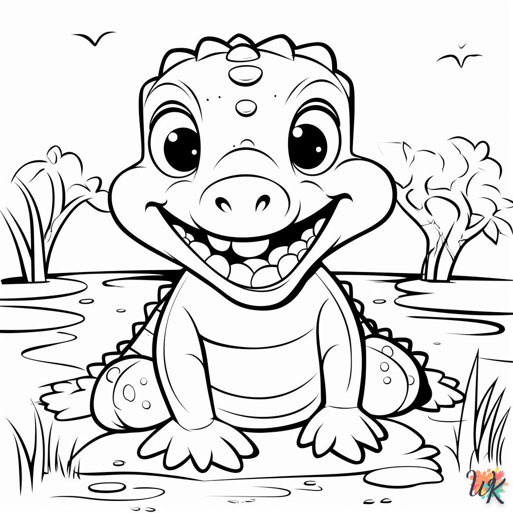 coloriage Crocodile  pour enfants