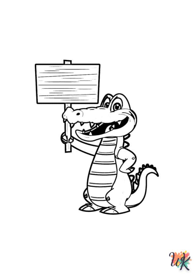 coloriage Crocodile  a imprimer enfant 5 ans