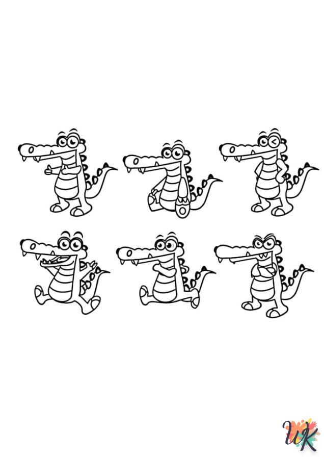 coloriage Crocodile  enfant à imprimer pdf