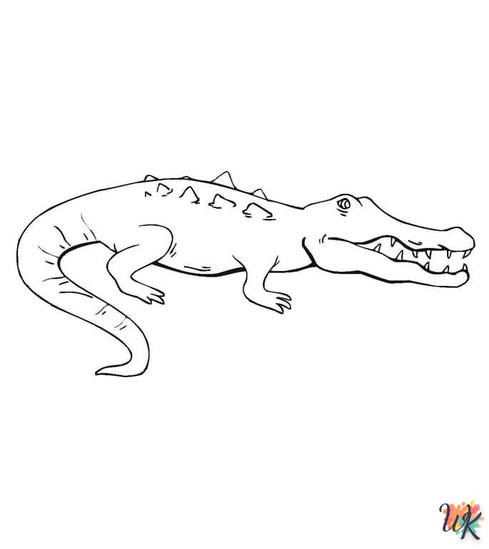 coloriage Crocodile  à imprimer pour enfant de 12 ans