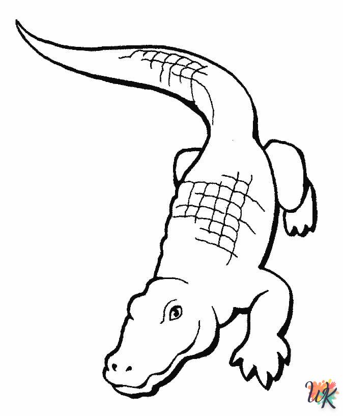 coloriage Crocodile  7 ans en ligne gratuit à imprimer