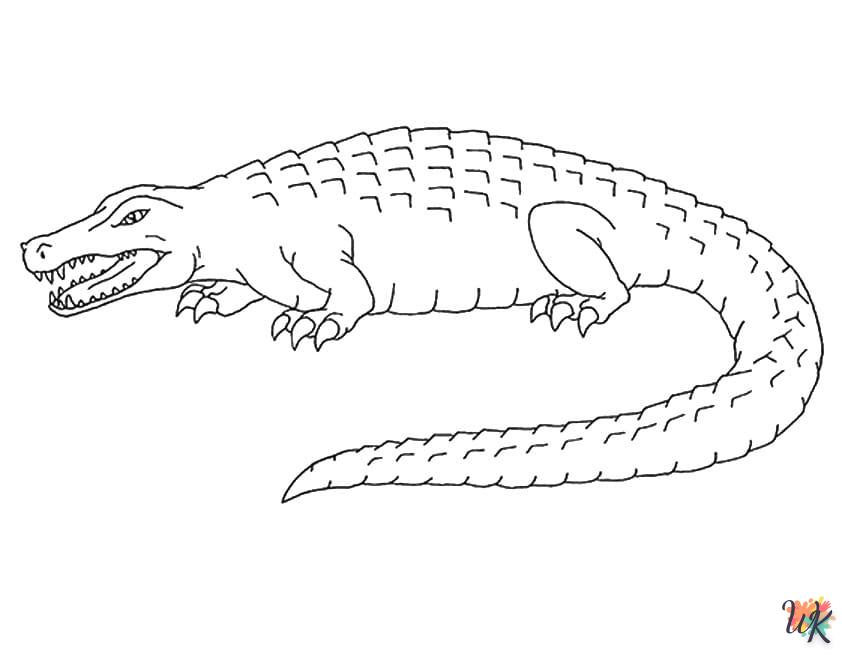 coloriage Crocodile  a imprimer enfant 10 ans