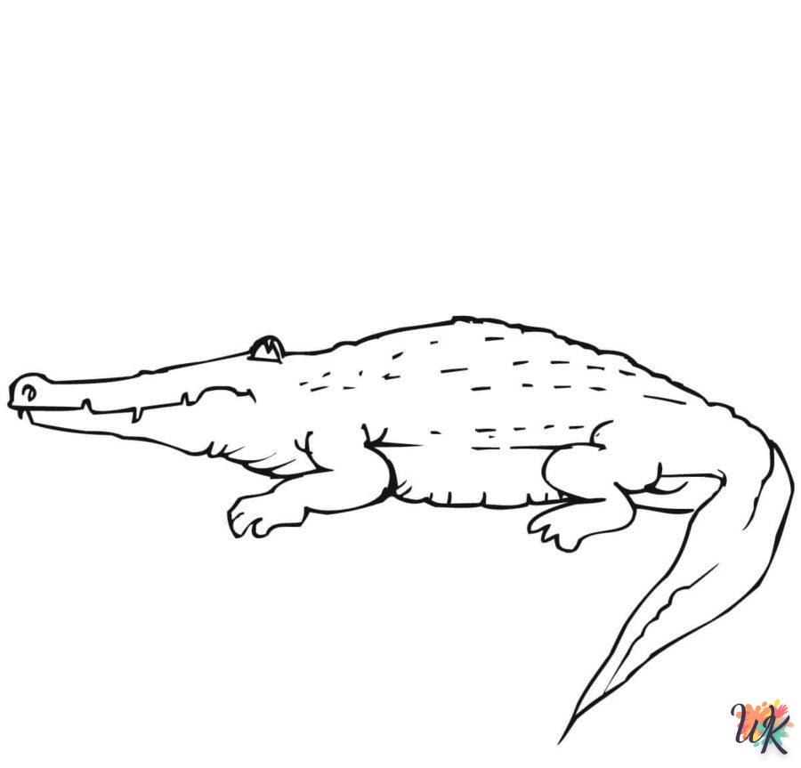 coloriage Crocodile  à colorier en ligne gratuit