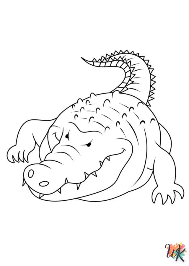 coloriage Crocodile  a colorier en ligne gratuitement