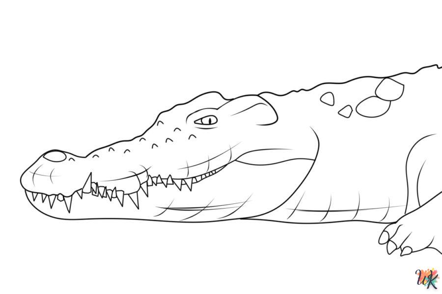 coloriage Crocodile  pour enfant de 2 ans