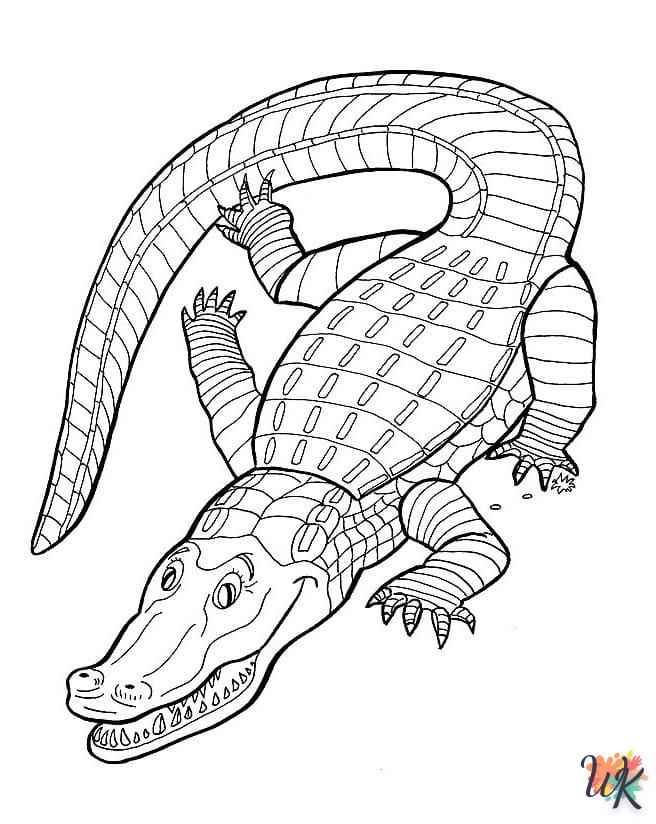 coloriage Crocodile  en ligne gratuit pour 12 ans
