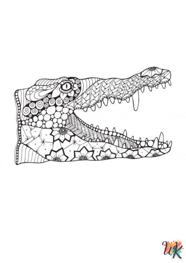 coloriage Crocodile  a imprimer