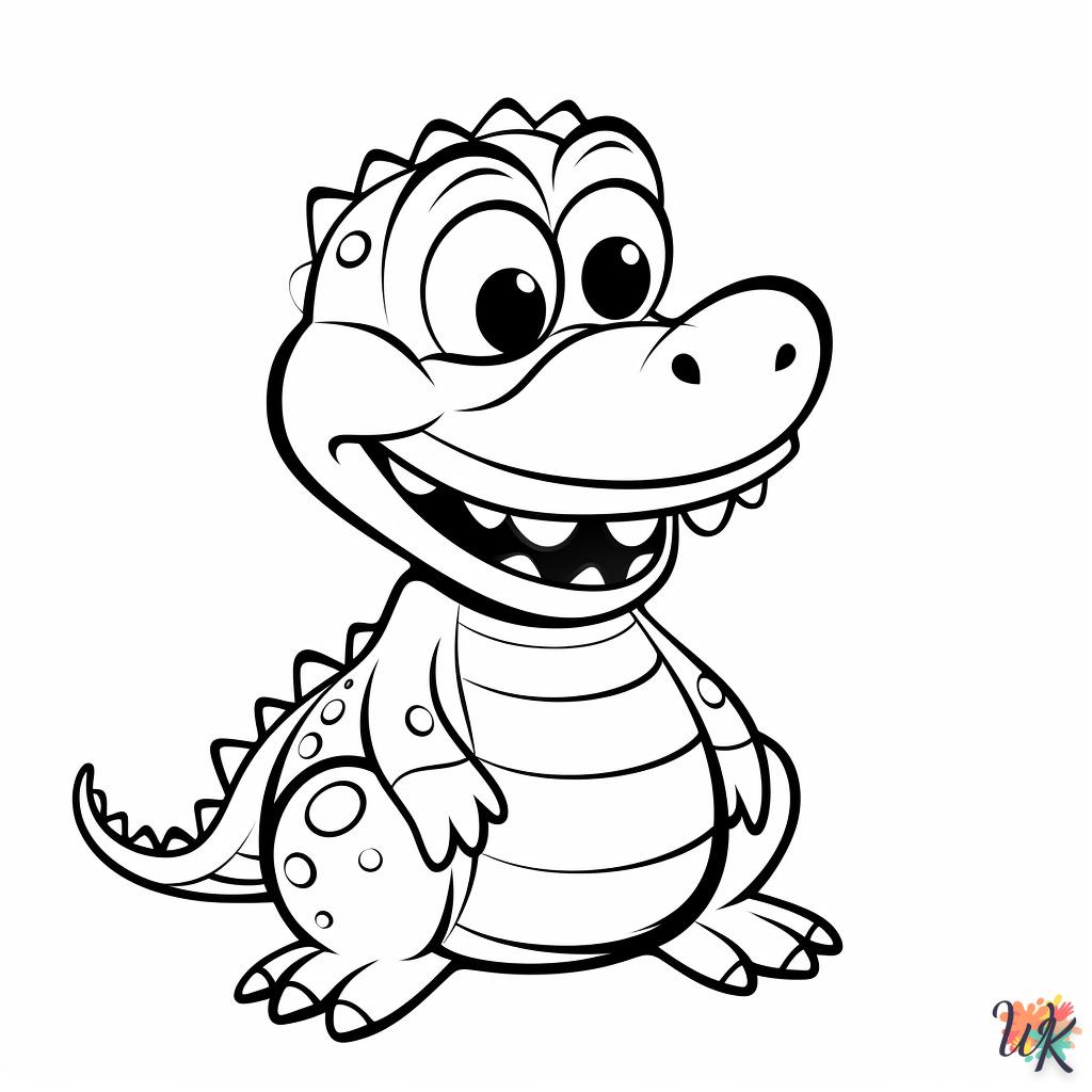 coloriage Crocodile  enfant 7 ans a imprimer