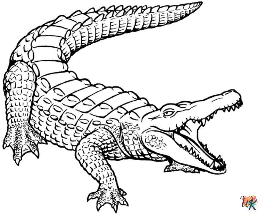 coloriage Crocodile  enfant 5 ans à imprimer