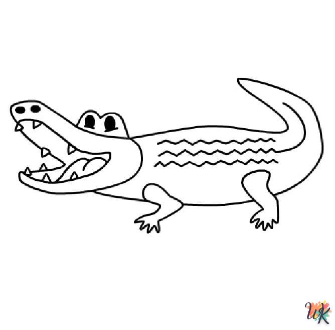 coloriage Crocodile  pour enfants