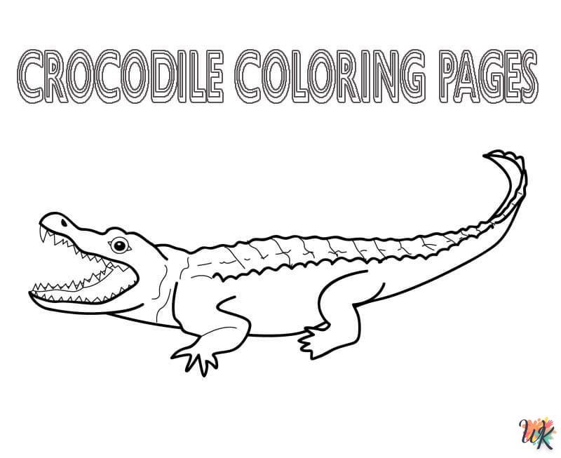 coloriage Crocodile  en ligne a colorier
