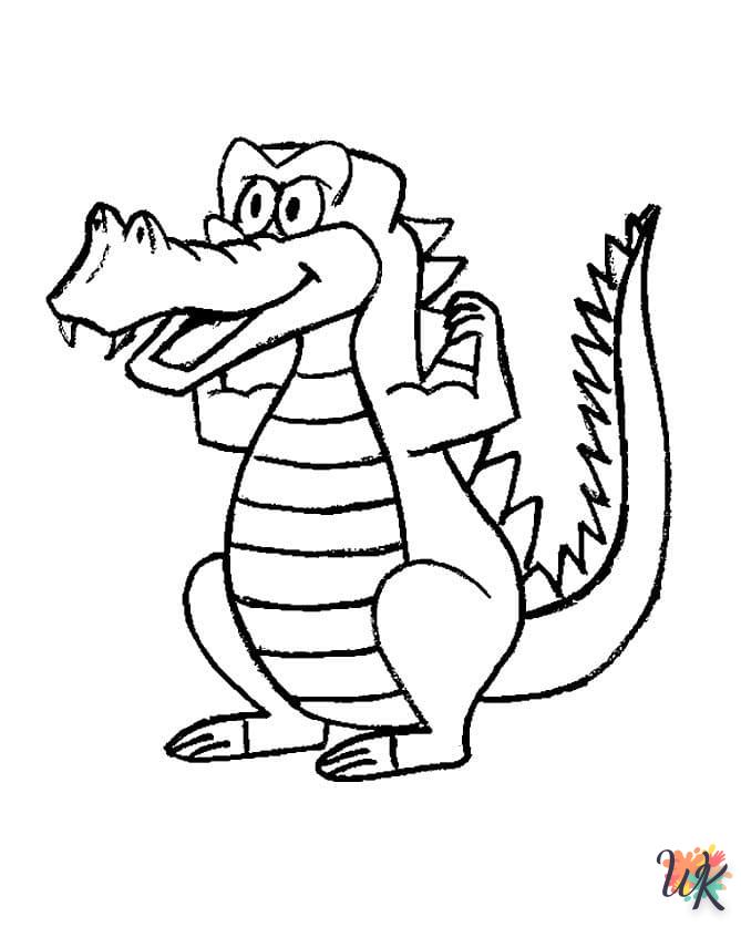 coloriage Crocodile  à imprimer pour enfant de 2 ans