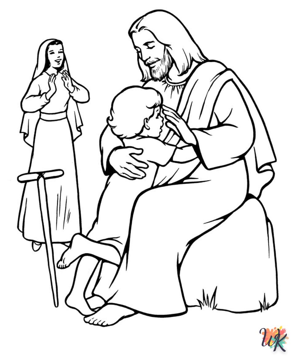 coloriage Jésus  enfant à imprimer pdf