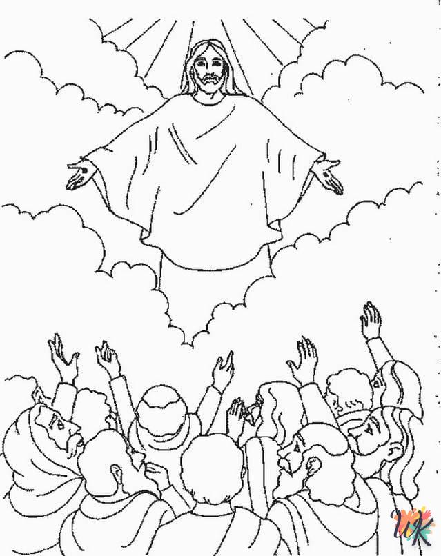 coloriage Jésus  a imprimer pour enfant de 4 ans