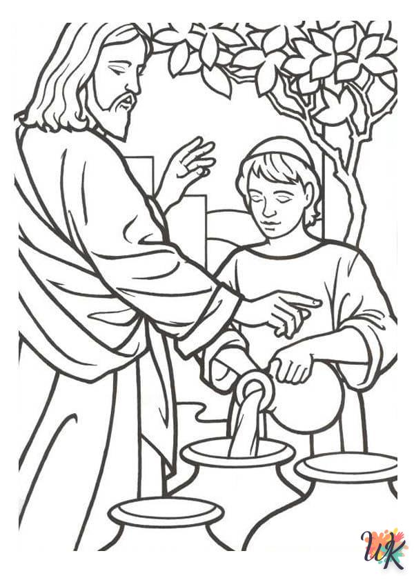 coloriage Jésus  pour enfant de 4 ans