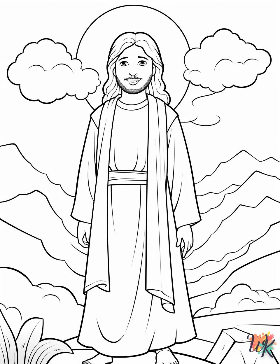 imprimer coloriage Jésus  pour enfant