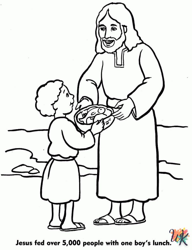 coloriage Jésus  pour enfant de 2 ans