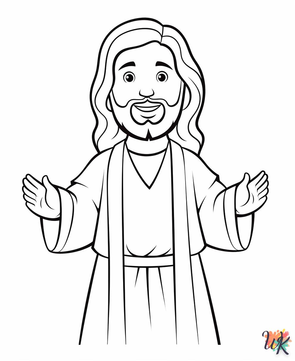 coloriage Jésus  a dessiner en ligne