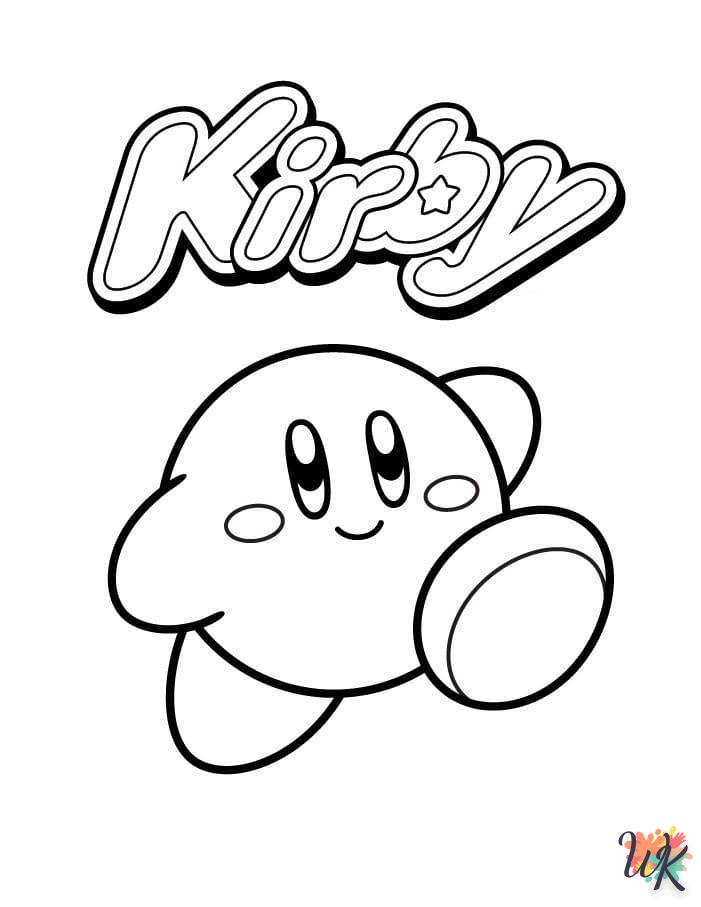 coloriage Kirby  à imprimer pour enfant de 2 ans