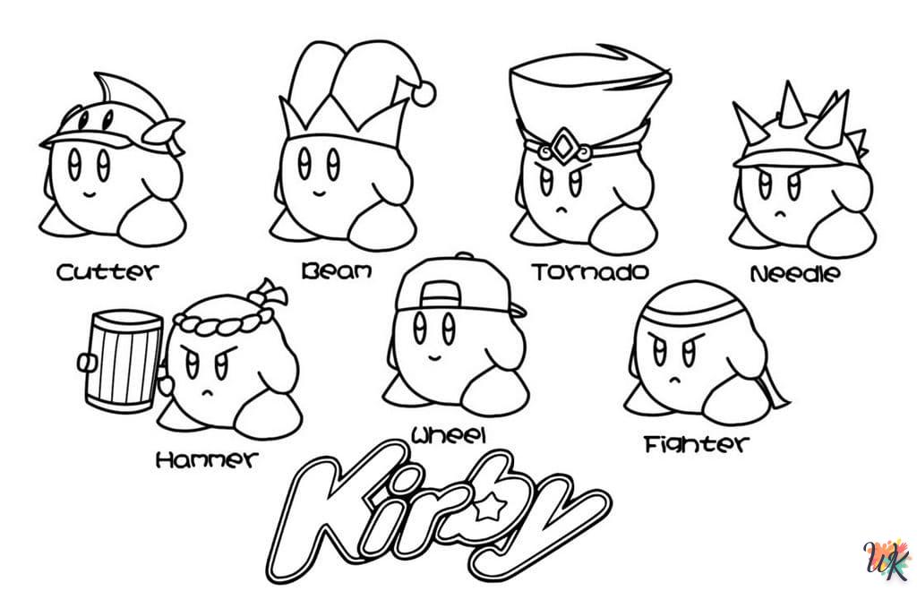 coloriage Kirby  pour enfant de à imprimer