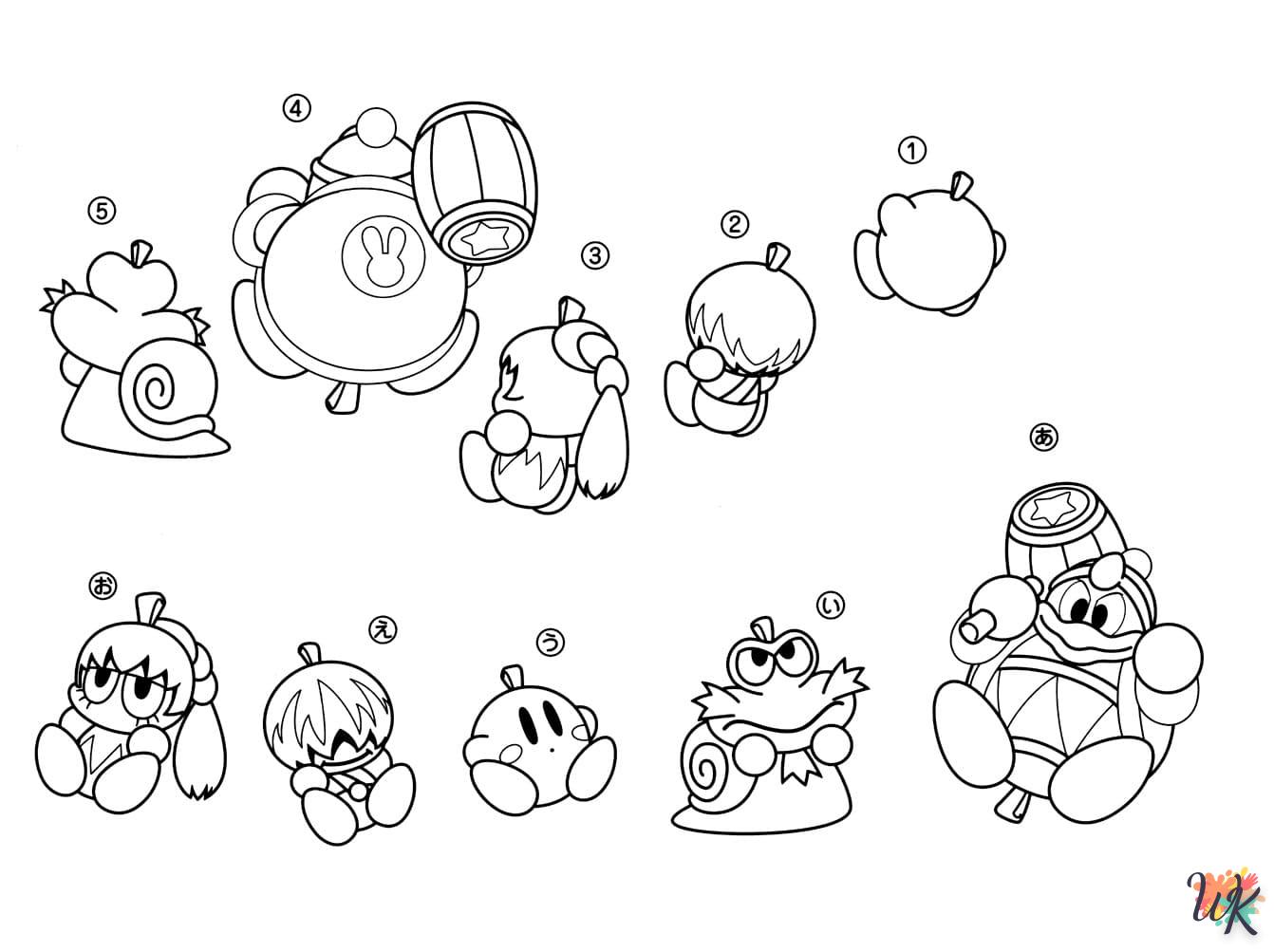 coloriage Kirby  pour enfant de 5 ans