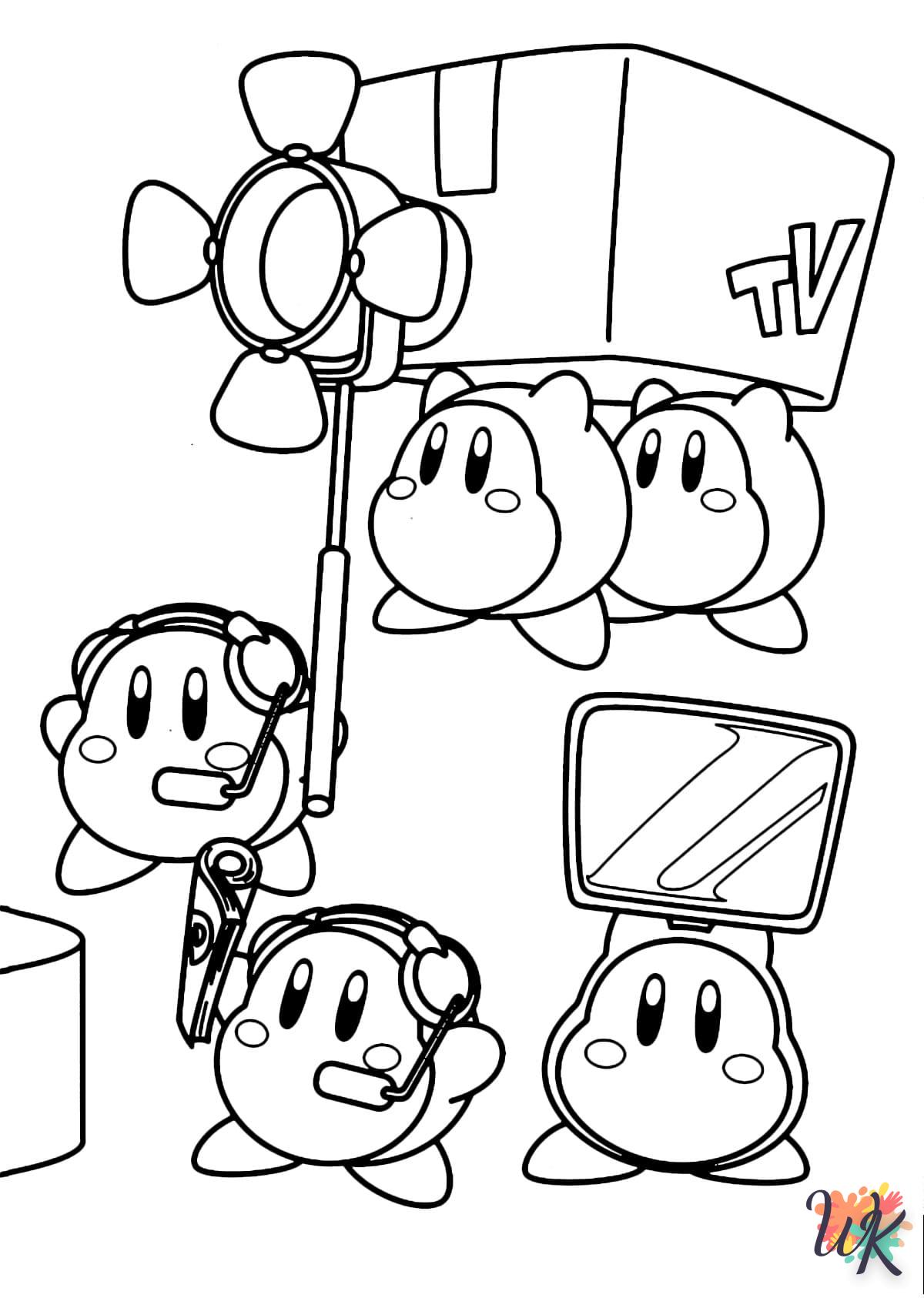 coloriage Kirby  educatif pour enfant